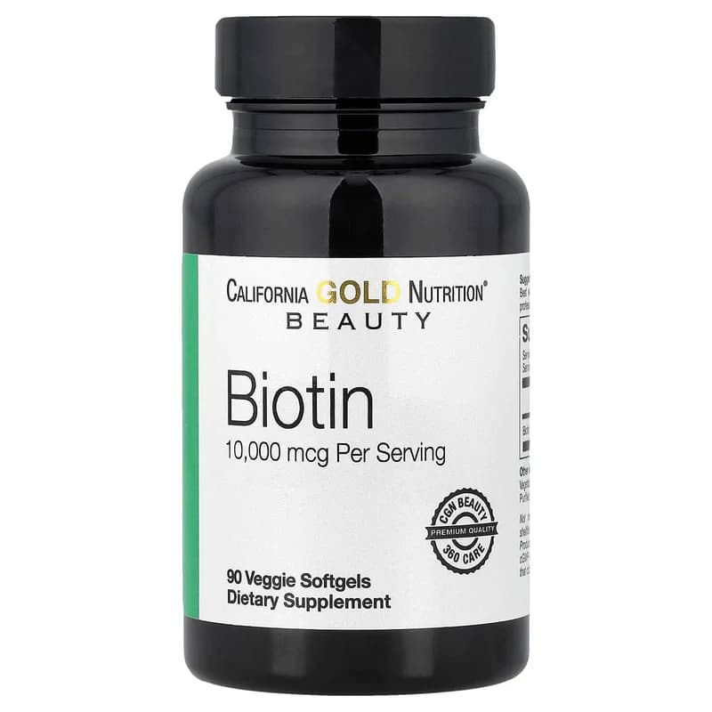 California Gold Nutrition, Biotin, 10,000 mcg, 90 Veggie Softgels