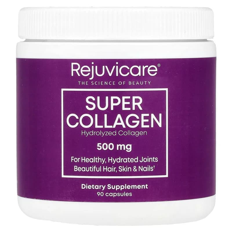 Rejuvicare, Super Collagen, 500 mg, 90 Capsules