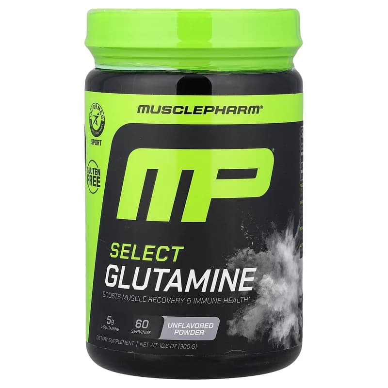 MusclePharm, Select, Glutamine Powder, Unflavored, 10.6 oz (300 g)