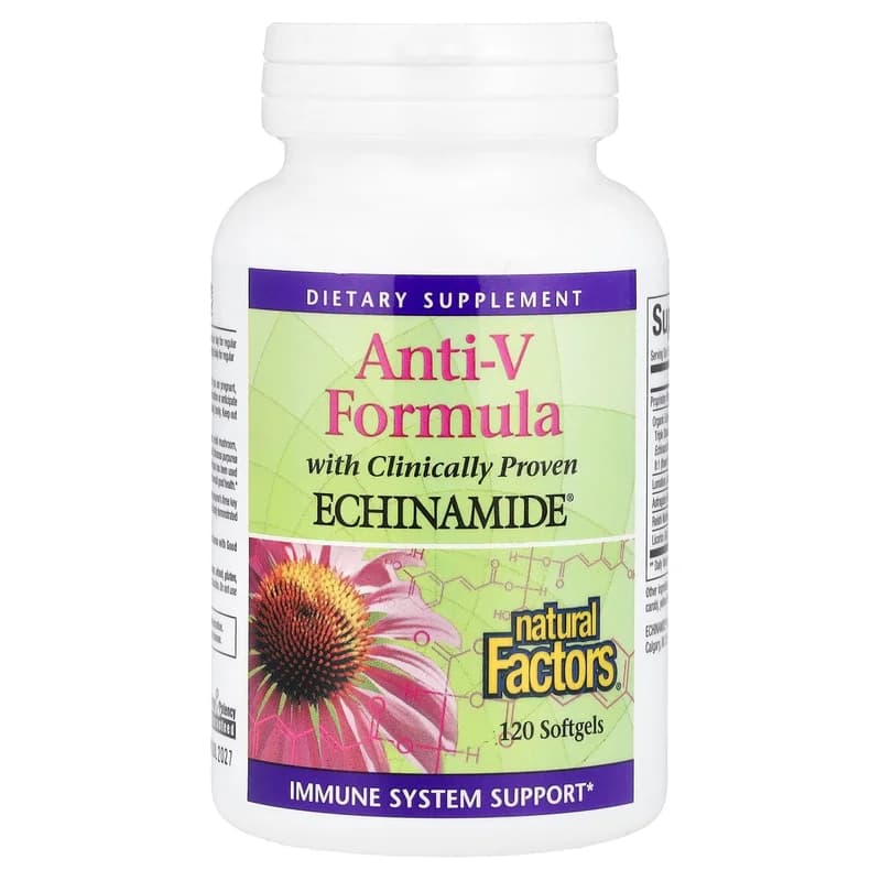 Natural Factors, Anti-V Formula with Clinically Proven Echinamide®, 120 Softgels