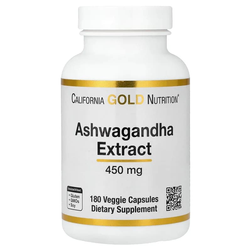 California Gold Nutrition, Ashwagandha, 450 mg, 180 Veggie Capsules