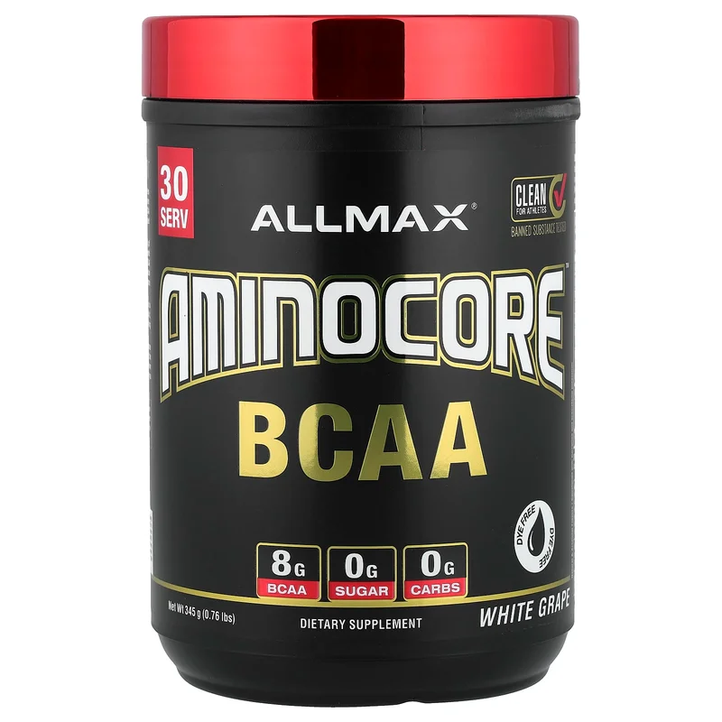 ALLMAX, AMINOCORE™ BCAA, White Grape, 0.76 lbs (345 g)