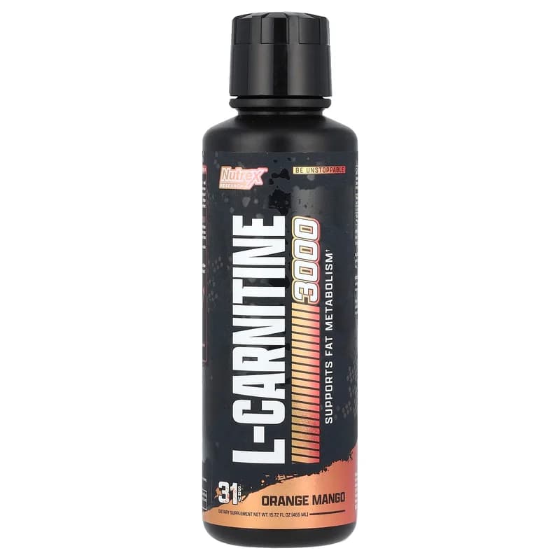 Nutrex Research, L-Carnitine 3000, Orange Mango, 15.72 fl oz (465 ml)