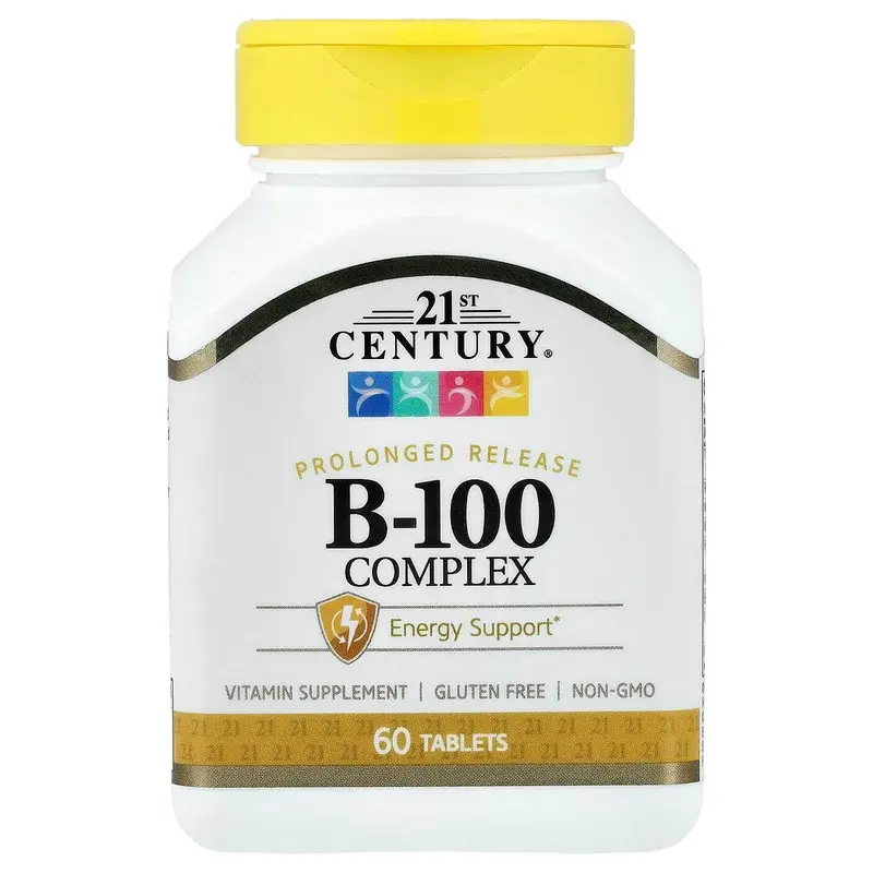 21st Century, B-100 Complex, Prolonged Release, 60 Tablets