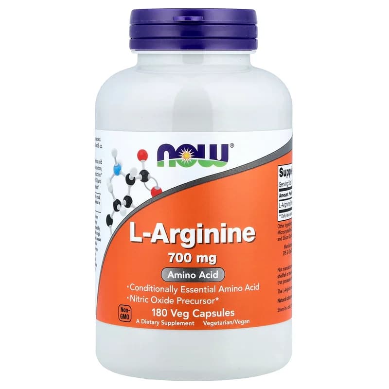 NOW Foods, L-Arginine, 700 mg, 180 Veg Capsules